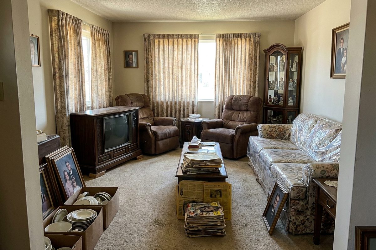 Before: estate living room