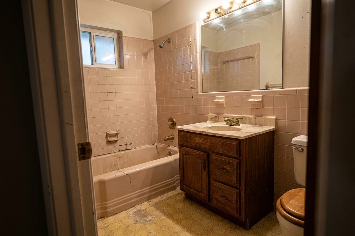 Before: bathroom gut