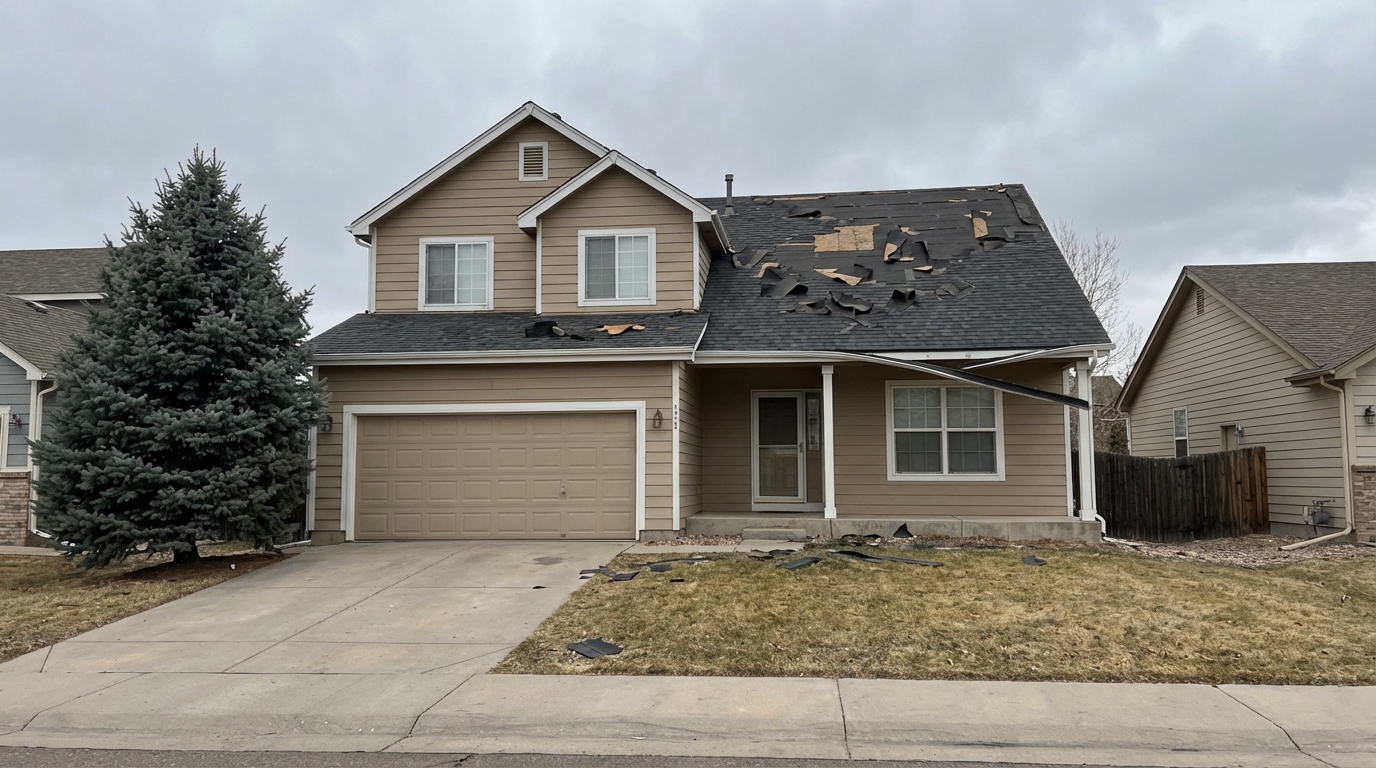 Roof Replacement Before